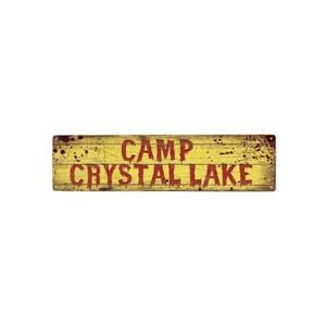 Horror Movie Friday the 13th Jason Vorhees Camp Crystal Lake Tin Metal Sign